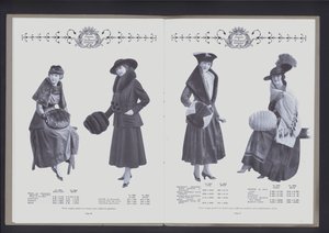 Two-page spread from The Theater of Fur Fashion by American Photographer (after)