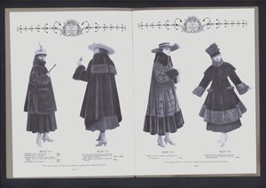 Two-page spread from The Theater of Fur Fashion by American Photographer (after)