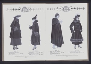 Two-page spread from The Theater of Fur Fashion by American Photographer (after)