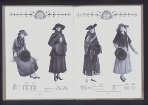 Two-page spread from The Theater of Fur Fashion by American Photographer (after)