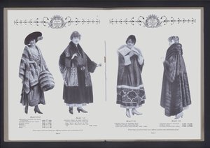 Two-page spread from The Theater of Fur Fashion by American Photographer (after)