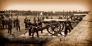 1st Connecticut Heavy Artillery Manning Guns in Fort Richardson, Late 1861