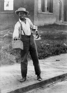 African American Shoeshine Boy, c.1899 by American Photographer
