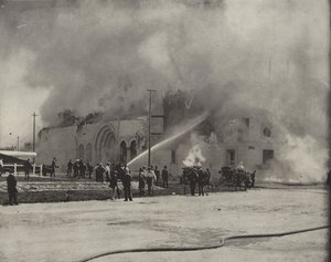 Burning of the Cold-Storage Warehouse