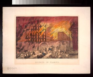 Chicago in Flames, 1871 by American Photographer