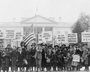 Children at the White House appealing to the President for the release of political prisoners by American Photographer