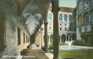 Courtyard at the Public Library, Boston, Massachusetts, USA by American Photographer