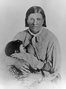 Cynthia Ann Parker with her daughter Prari Flower