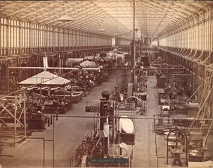 Machinery Hall, South Avenue, Philadelphia Centennial International Exhibition, 1876 by American Photographer