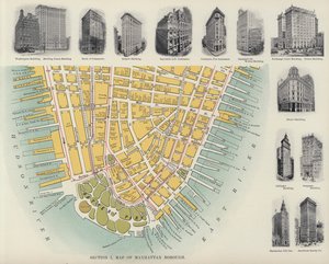 Map of Manhattan Borough
