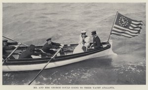 Mr and Mrs George Gould going to their Yacht Atalanta by American Photographer