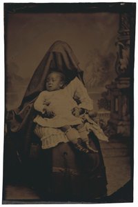 Portrait of a Hidden Woman and Child, c. 1875