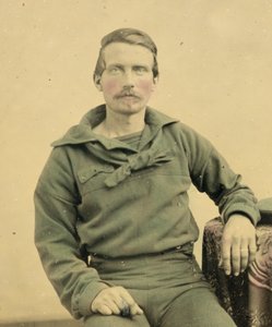 Portrait of a Sailor in Union Uniform, c.1861 by American Photographer