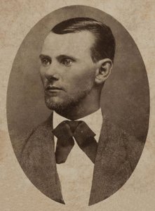 Portrait of the outlaw Jesse James (1847-1882)