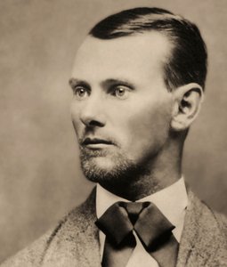 Portrait of the outlaw Jesse James (1847-1882)