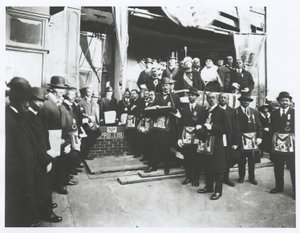 Schomburg Among Masons and Odd Fellows at the Cornerstone Laying of the Ionic Temple by American Photographer