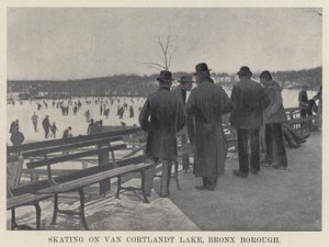 Skating on Van Cortlandt Lake, Bronx Borough