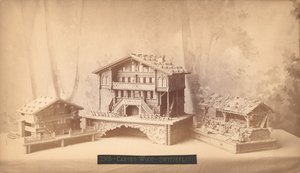 Swiss Cottages, Carved Models, Philadelphia Centennial International Exhibition, 1876 by American Photographer