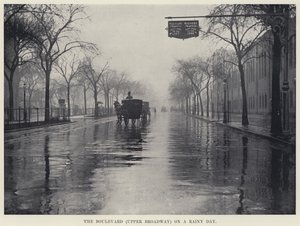 The Boulevard (Upper Broadway) on a Rainy Day