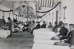 Ward in Armory Square Hospital, Washington DC, c.1865 by American Photographer