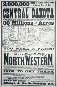 30 Millions of Acres free of cost in Central Dakota, c.1870 by American School