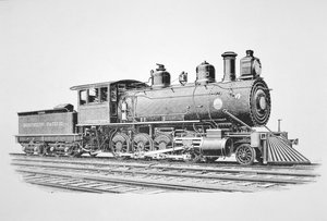 A 2-8-0 Consolidation type locomotive built by Baldwin in June 1889 for the Northern Pacific Railway