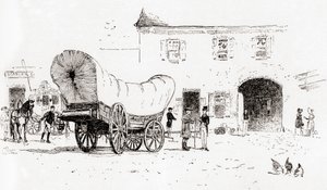A Conestoga Wagon in the Bull