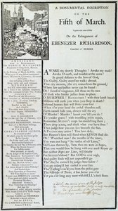 A Monumental Inscription on the Fifth of March, 1772