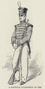 A National Guardsman of 1825 by American School