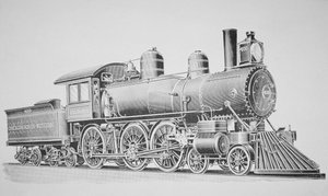 A Schenectady Locomotive by American School