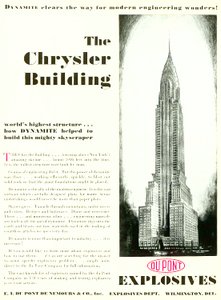 Advertisement Featuring the Chrysler Building by American School