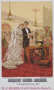 Advertisement for Domestic Sewing Machines by American School