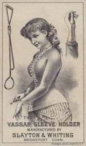 Advertisement for the Vassar Sleeve Holder, Manufactured by Slayton & Whiting, Bridgeport, Connecticut, USA by American School