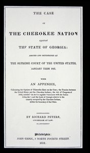Anti-removal tract, by Cherokee Nation, in response to the forced removal of Indians from their homeland by American School