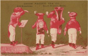 Band Advertising the Union Pacific Tea Co, South Boston by American School