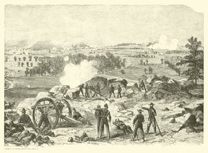 Battle of Gettysburg, Summit of Little Round Top, July 2, 1863 by American School