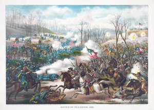 Battle of Pea Ridge, Arkansas, pub. Kurz & Allison, 1889 by American School
