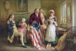 Betsy Ross Sewing the American Flag
