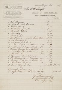 Bill of Sale dated August 25 by American School