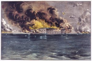 Bombardment of Fort Sumter, Charleston Harbor, 12th & 13th of April, 1861, published 1861