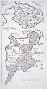 Boston and Bunker Hill by American School