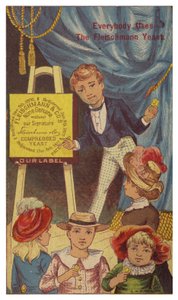 Boy Advertising Fleischmann Yeast by American School