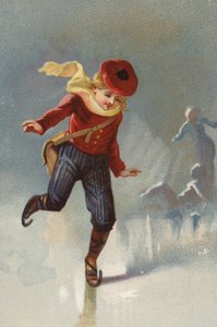 Boy Ice Skating by American School