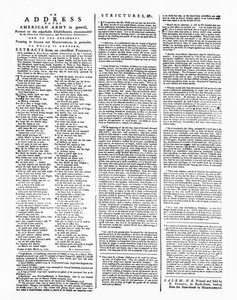 Broadside with an Address to the American Army, Salem, 1775 by American School