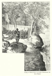 Camp of Hideyoshi on Atago Mountain, before Fukui
