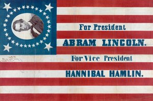 Campaign Flag for Abraham Lincoln by American School