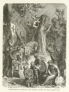 Charlemagne Ordering the Cutting Down of the Sacred Oak by American School