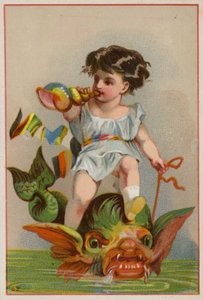 Cherub Riding on Fish