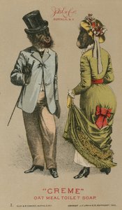 Chimps in Fashionable Clothing by American School