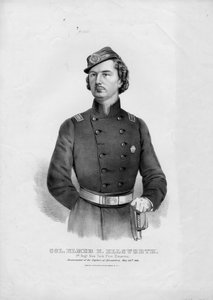 Col. Elmer E. Ellsworth: 1st Regt. New York Fire Zouaves, pub. by Currier & Ives, c.1862 by American School